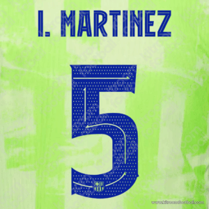 Original Player Issue 2024-25 Barcelona Third Name Set #5 Iñigo MARTINEZ Cup (TPT) - Image 1
