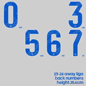 Original Player Issue 2023-24 La Liga Barcelona Away Number (1 iteam each) (TPT)