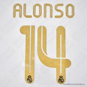 2011-12 Real Madrid Home Name Set #14 ALONSO (Repro) v1