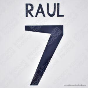1998-00 Real Madrid Home Name Set #7 RAUL (Repro) v1