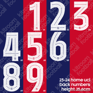 Original Player Issue 2023-24 Barcelona Home Number Cup (1pc each) (TPT)