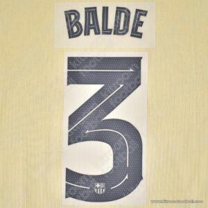 Original Player Issue 2025-26 Barcelona Cup Away Name Set #3 BALDE (TPT)