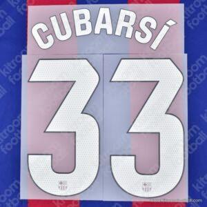 Original Player Issue 2023-24 Barcelona Home Name Set #33 CUBARSI (TPT)