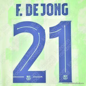 Original Player Issue 2024-25 Barcelona Cup Third Name Set #21 Frenkie DE JONG