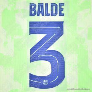 Original Player Issue 2024-25 Barcelona Cup Third Name Set #3 BALDE