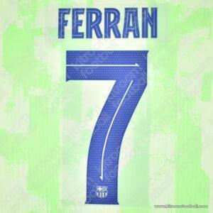 Original Player Issue 2024-25 Barcelona Cup Third Name Set #7 FERRAN