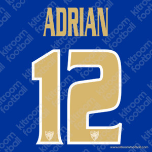 2008-09 Malaga CF  Name Set #12 ADRIAN (Repro)