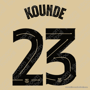 2025-26 Barcelona Cup Away Name Set #23 KOUNDE (Repro)