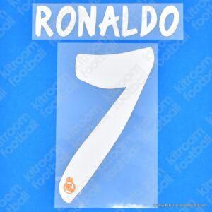 Official Reissue 2013-14 Real Madrid Third Name Set #7 RONALDO