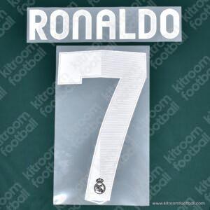 Official Reissue 2012-13 Real Madrid Away & Third Name Set #7 RONALDO (Sporting ID)