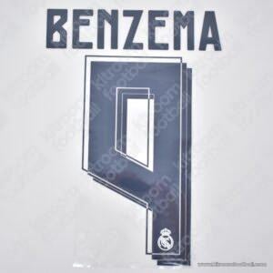 Official Reissue 2015-16 Real Madrid Home Name Set #9 BENZEMA (Sporting ID)