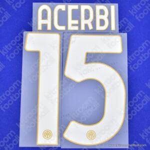 2024-25 Inter Milan Away Name Set #15 ACERBI (Repro)