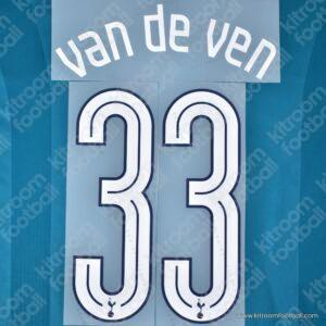 2024-25 Tottenham Cup Third Name Set #33 VAN DE VEN (Repro)
