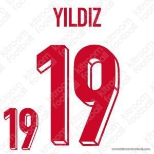 2024 Turkey UEFA Euro Away Name Set #19 YILDIZ (Repro)