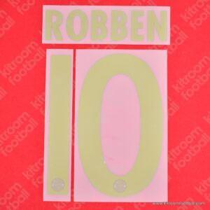 Official Reissue 2011-13 Bayern Munich Home Name Set #10 ROBBEN (DekoGraphics)