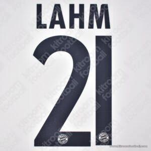 Official Reissue 2011-13 Bayern Munich Away Name Set #21 LAHM (DekoGraphics)