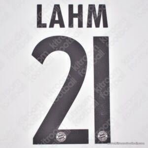 Official Reissue 2013-14 Bayern Munich Away Name Set #21 LAHM (DekoGraphics)