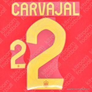 Original Player Issue 2024-24 Spain Home Name Set #2 CARVAJAL (Avery)