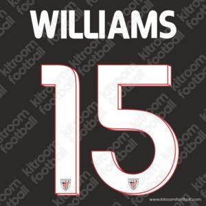 2015-16 Athletic Bilbao Away & Third Name Set #15 Iñaki WILLIAMS (Repro)