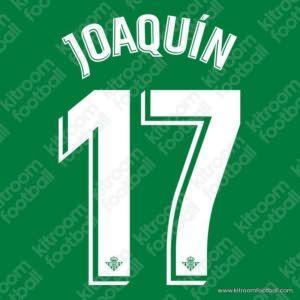 2018-23 Real Betis Name Set #17 JOAQUÍN (White) (Repro)