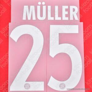 Official Reissue 2013-14 Bayern Munich Home Name Set #25 MÜLLER (DekoGraphics)