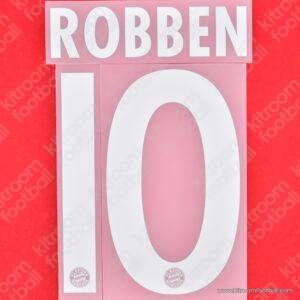 Official Reissue 2013-14 Bayern Munich Home Name Set #10 ROBBEN (DekoGraphics)