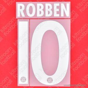 Official Reissue 2013-14 Bayern Munich Home Name Set #10 ROBBEN (DekoGraphics)