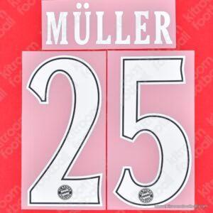 Official Reissue 2010-11 Bayern Munich Home Name Set #25 MÜLLER (DekoGraphics)