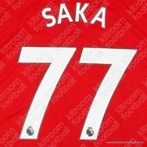 2019-20 Arsenal Home Name Set #77 SAKA (Repro)