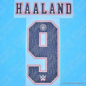 2025-26 Manchester City Home Name Set #9 HAALAND (Preseason) (Repro)