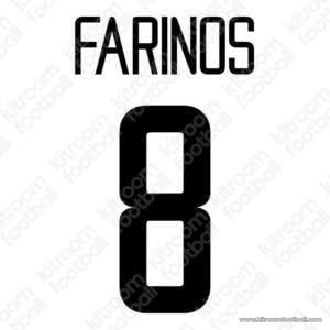 2002-03 Inter Milan Away Name Set #8 FARINOS (Repro)