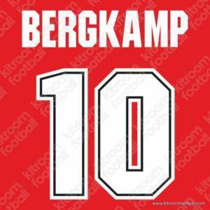 1995-96 Arsenal Home Name Set #10 BERGKAMP (Repro)