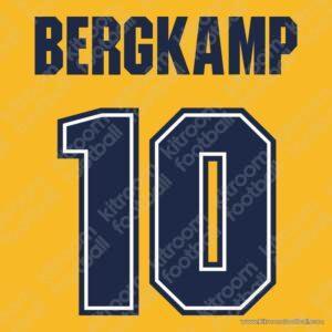 1995-96 Arsenal Third Name Set #10 BERGKAMP (Repro)