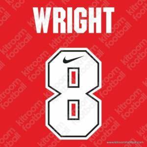1994-95 Arsenal Home Name Set #8 WRIGHT (Repro)