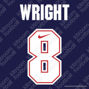 1994-95 Arsenal Away Name Set #8 WRIGHT (Repro)