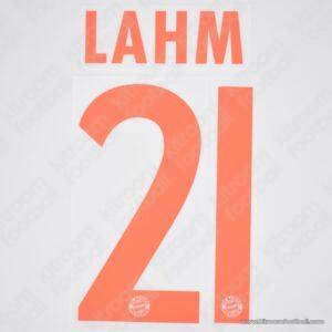 Official Reissue 2012-13 Bayern Munich Away Name Set #21 LAHM (DekoGraphics)