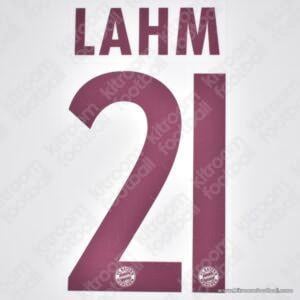 Official Reissue 2014-15 Bayern Munich Away Name Set #21 LAHM (DekoGraphics)