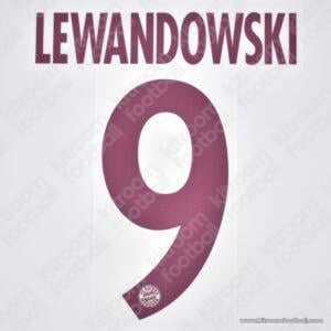 Official Reissue 2014-15 Bayern Munich Away Name Set #9 LEWANDOWSKI (DekoGraphics)