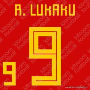 2018 Belgium FIFA World Cup Home Name Set #9 Romeu LUKAU (Repro)