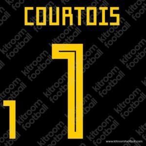2018 Belgium FIFA World Cup Goalkeeper Name Set #1 COURTOIS (Repro)