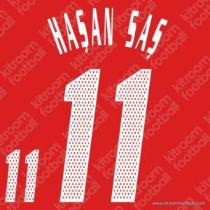 2002 Turkey FIFA World Cup Home Name Set #11 HASAN SAS (Repro)