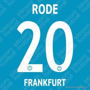 2013-14 Eintracht Frankfurt Third Name Set #20 RODE (Repro)