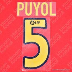 Official Reissue 2003-04 Barcelona Home & Third Name Set #5 PUYOL (Sporting ID)