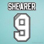 新品タグ付 1996-1997 ニューカッスル ユナイテッド シアラー #9 1996-97 Newcastle Premier League Home & Away Name Set #9 SHEARER