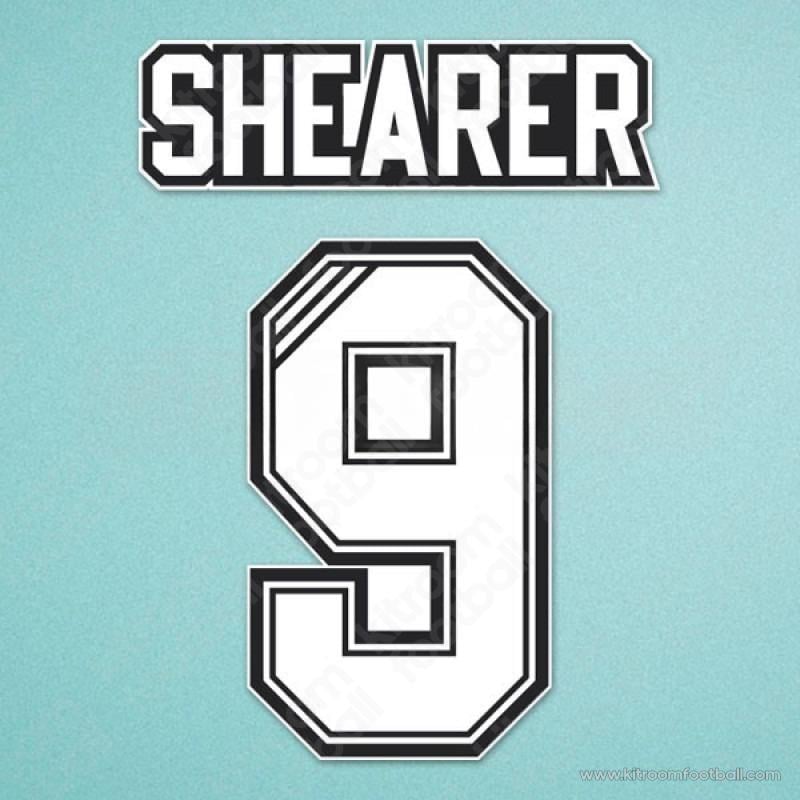 新品タグ付 1996-1997 ニューカッスル ユナイテッド シアラー #9 1996-97 Newcastle Premier League Home & Away Name Set #9 SHEARER