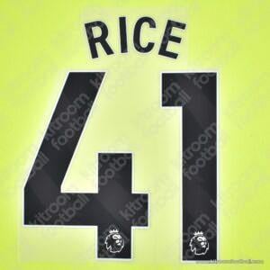 2023-26 Arsenal Away Name Set #41 RICE (Repro)