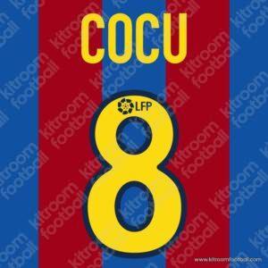 2002-03 Barcelona Home Name Set #8 COCU (Repro)