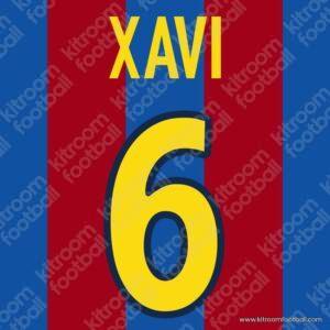 2002-04 Barcelona Cup Home Name Set #6 XAVI (Repro)