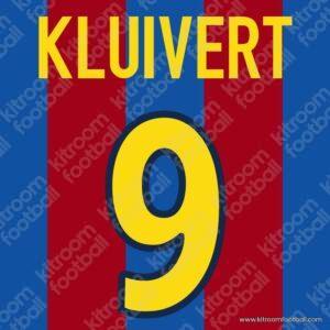 2002-04 Barcelona Cup Home Name Set #9 KLUIVERT (Repro)