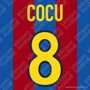 2002-04 Barcelona Cup Home Name Set #8 COCU (Repro)